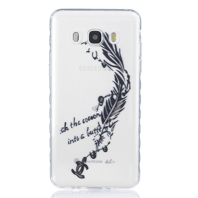 

Black feathers Pattern Soft Thin TPU Rubber Silicone Gel Case Cover for SAMSUNG Galaxy J5 2016J510