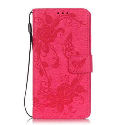 

Rose Butterfly Style PU Leather Flip Cover Wallet Card Holder Case for HUAWEI P9LITE
