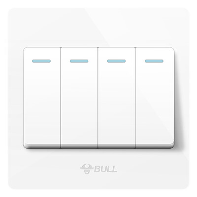 

Bull BULL switch socket G07 series four open dual control switch 86 type panel G07K412Y white
