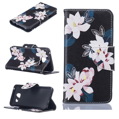 

Black lily Design PU Leather Flip Cover Wallet Card Holder Case for SAMSUNG GALAXY A3 2016A310
