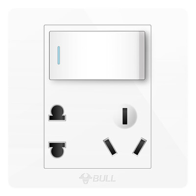 

Выключатель Bull (BULL) G07 серии с открытым двойным управлением пять отверстий с гнездом для выключателя разомкнутая панель 86 типа G07E334 белый