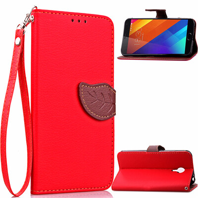 

Red Design PU Leather Flip Cover Wallet Card Holder Case for MEIZU MX5
