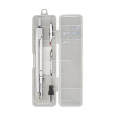 

Deli 8603 metal drawing compass set dome duck mouth head lead head lead