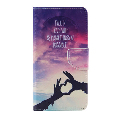

Hands Love Design PU Leather Flip Cover Wallet Card Holder Case for SAMSUNG A9