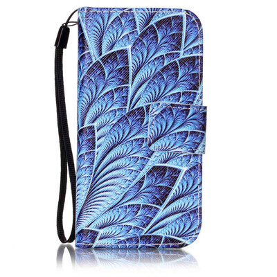 

Blue Dazzle Design PU Leather Flip Cover Wallet Card Holder Case for Apple iPhone 5C