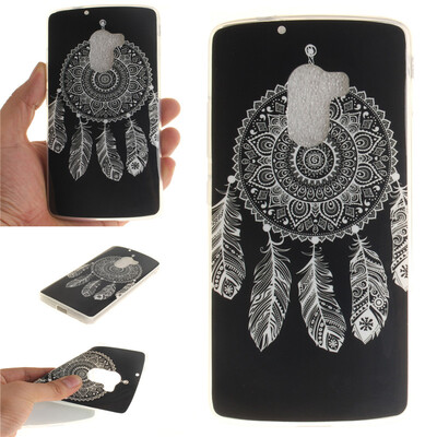 

Black wind chimes Pattern Soft Thin TPU Rubber Silicone Gel Case Cover for Lenovo A7010