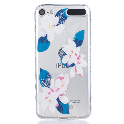 

Purple lily Pattern Soft Thin TPU Rubber Silicone Gel Case Cover for iPod Touch 5/6