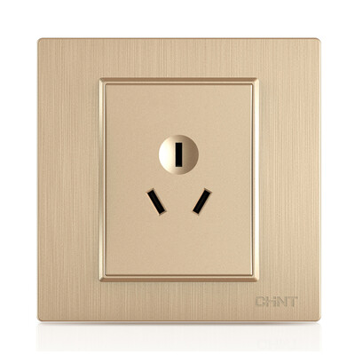

Zhengtai (CHNT) socket panel five-hole socket 10A brushed gold 7L series NEW7-L11102A