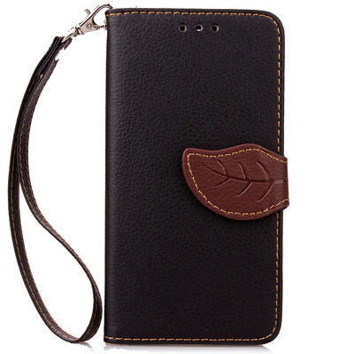 

Black Design PU Leather Flip Cover Wallet Card Holder Case for Apple iPhone 6 Plus
