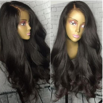 

brazilian virgin hair body wave full lace human hair wigs for black women glueless full lace wavy wig with natural hairline