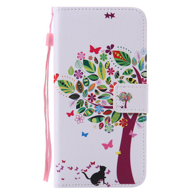 

Tree and Cat Design PU Leather Flip Cover Wallet Card Holder Case for HUAWEI HONOR 5X