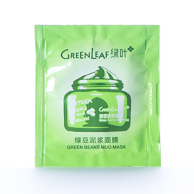 

Green leaves mung bean mud mask experience package 8g control oil acne refreshing fine pores cut off the smallpox acne men and women apply