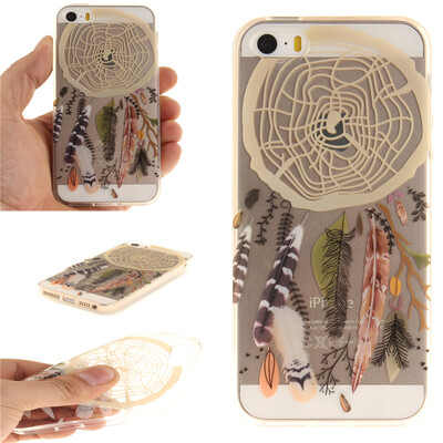 

Colorful Windbell Pattern Soft Thin TPU Rubber Silicone Gel Case Cover for IPHONE 55S5SE
