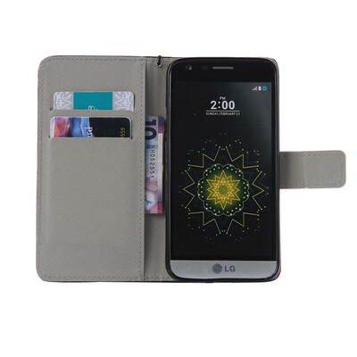 

Дизайн дерева и кошки Кожа PU Кожаный флип-обложка Чехол для карты LG G5