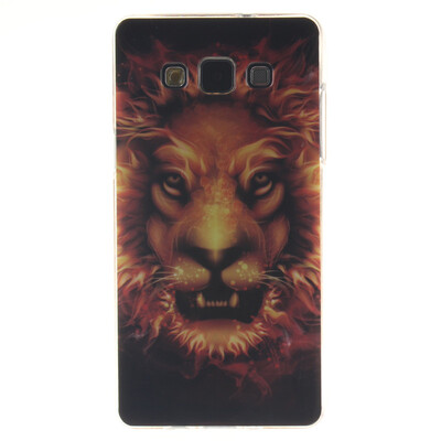 

Flame Lion Pattern Мягкий тонкий ТПУ Резиновая крышка силиконовый гель чехол для SAMSUNG GALAXY A3