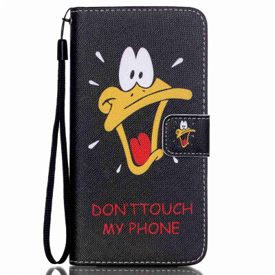 

Saliva Duck Design PU Leather Flip Cover Wallet Card Holder Case for SAMSUNG G5308