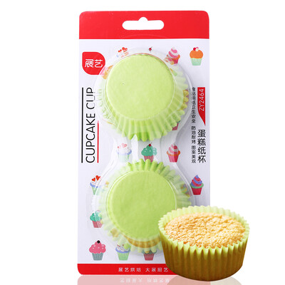 

Exhibition art cake paper tray snow Mei Niang support chocolate paper cup Muffin Cup 100 Pack green