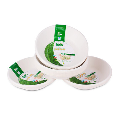 

EWO EDO disposable paper bowl outdoor barbecue picnic supplies 700ml soup bowl can be degraded 50 loaded YD2422