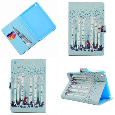 

Forest fox Style Classic Flip Cover with Stand Function and Credit Card Slot for Apple iPad Mini 123