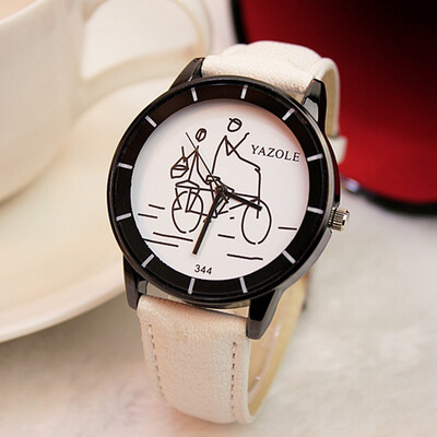 

Watch female watch fashion black and white cartoon belt simple needle buckle student fashion table YZL0540TH-1