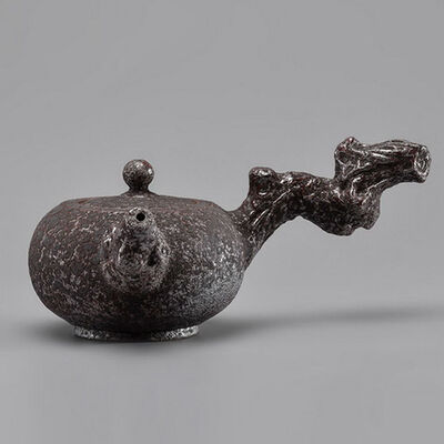 

Handmade Вуд сгорело Отделение в форме боковой рукоятки Ceremic Gongfu чай Чайник 180мл