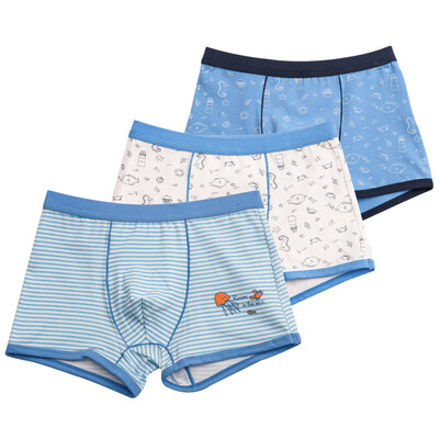 

Red beans Hodo boys underwear in the high class A class standard three flat angle boxed children cartoon printing four pants HDK787 140