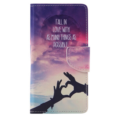

Hands Love Design PU Leather Flip Cover Wallet Card Holder Case for HUAWEI P9 MINI