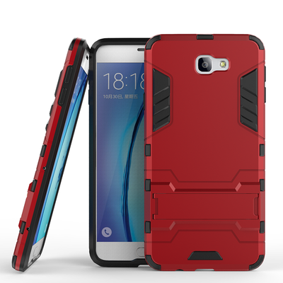

Красный Slim Robot Armor Kickstand Ударопрочный жесткий корпус из прочной резины для Samsung Galaxy On7 2016/J7 Prime