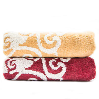 

Matt towel Home Textiles Jacquard jacquard steam cut velvet comfortable soft longer thickened love face towel 2 loaded crimson brown 34 76cm 110g