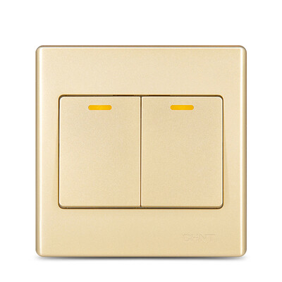 

Zhengtai (CHNT) socket panel air conditioning switch champagne gold 7C series NEW7-C30402