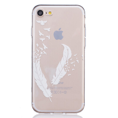 

Feather Dress girl Pattern Soft Thin TPU Rubber Silicone Gel Case Cover for IPHONE 7