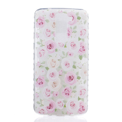 

More roses Pattern Soft Thin TPU Rubber Silicone Gel Case Cover for LG K7K8
