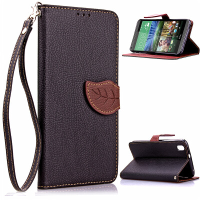 

Black Design PU Leather Flip Cover Wallet Card Holder Case for HTC Desire 816