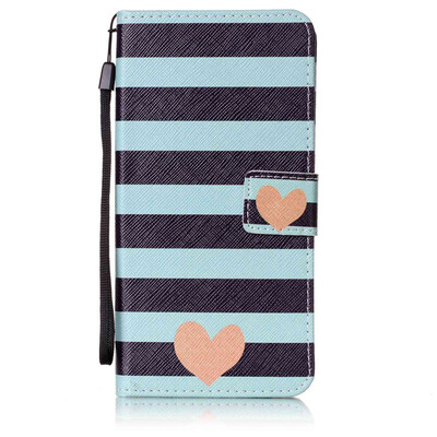 

Blue Stripes Дизайн PU кожа флип Обложка Кошелек для карты памяти чехол для Lenovo A7000