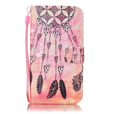 

Orange Chime Design PU Leather Flip Cover Wallet Card Holder Case for SAMSUNG J5