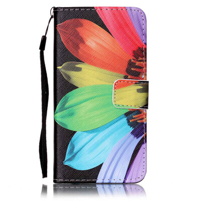 

Sunflower Design PU Leather Flip Cover Wallet Card Holder Case for SAMSUNG J510