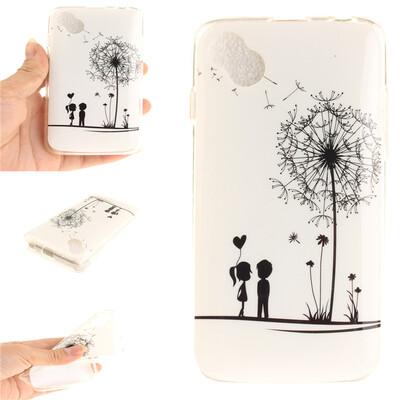 

Lovers and dandelion Pattern Soft Thin TPU Rubber Silicone Gel Case Cover for WIKO Sunny