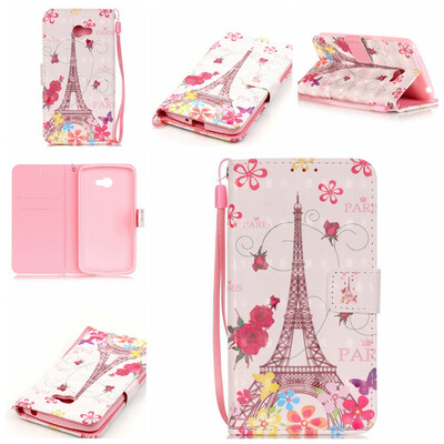 

Plumes Design PU Leather Flip Cover Wallet Card Holder Case for LG K7