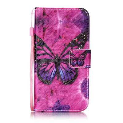 

Black Butterfly Design PU Leather Flip Cover Wallet Card Holder Case for Lenovo K5K900