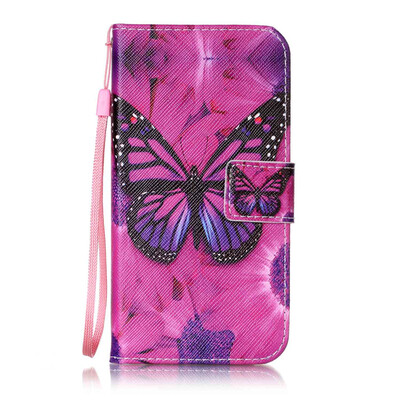 

Black Butterfly Design PU Leather Flip Cover Wallet Card Holder Case for Samsung Galaxy ON 5G5500