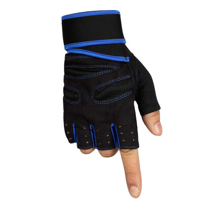 

Cardi music crocodile фитнес спортивный инвентарь тренировка износостойкие противоскользящие удлиненные запястье мужские полупальцевые перчатки KDL500 синяя униформа