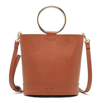 

MICOCAH Brand Fashion Women Bucket Bag 2 шт. Металлическое кольцо Кожа PU Роскошные сумки Женские сумки Дизайнерские женские кожаные сумочки G