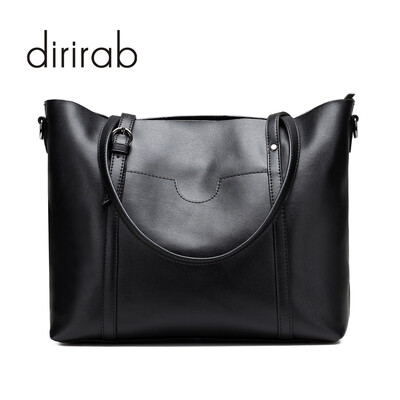 

Dirirab handbag bag leather bag 2017 new soft leather simple large-capacity ladies handbag shoulder Messenger bag
