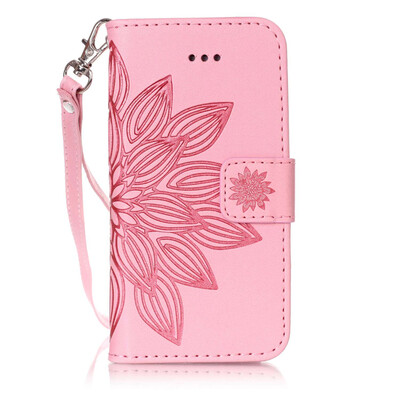 

Pink Flower Design PU Leather Flip Cover Wallet Card Holder Case for IPHONE 7