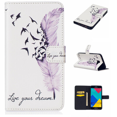 

Plumes Design PU Leather Flip Cover Wallet Card Holder Case for SAMSUNG GALAXY A5 2016/A510