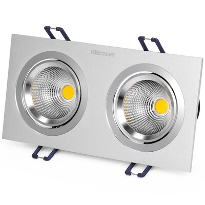 

NVC cohort cob spotlight square double-headed led spotlight hall corridor aisle off the lights light 6W warm white 4000K