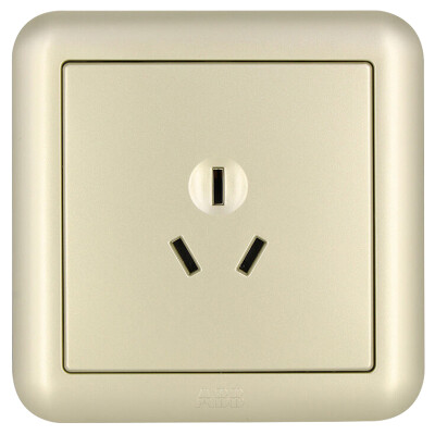 

ABB switch socket panel 10A open three holes with switch socket Dejing series gold AJ223-PG