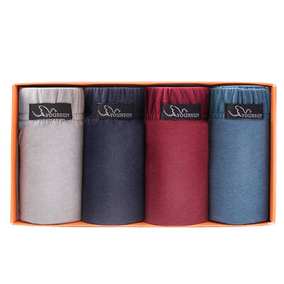 

[Jingdong supermarket] should be cool (YOUR SUN) men's underwear comfortable cotton flat pants four loaded 1951422-4 light gray + possession of green + red + dark blue L / 170