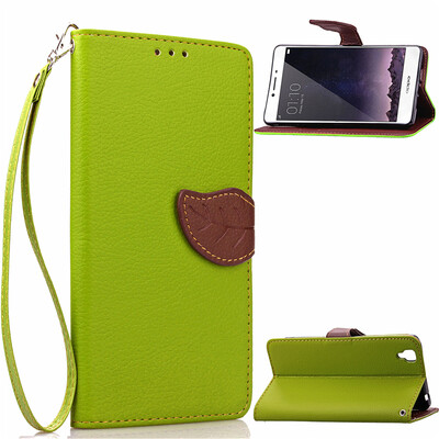 

Green Design PU Leather Flip Cover Wallet Card Holder Case for OPPO R7S