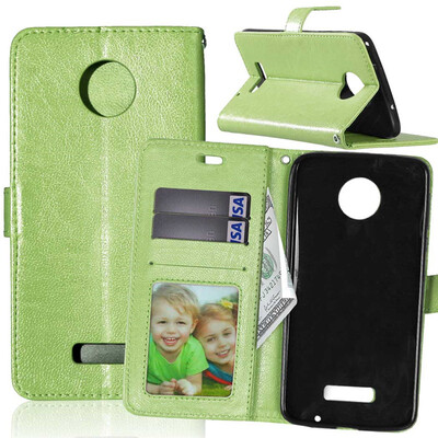 

Зеленая классическая флип-обложка с функцией подставки и слотом для кредитных карт для Motorola Moto Z XT1650